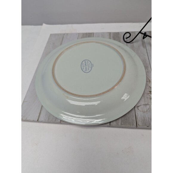 Vintage Stoneware JCPenney Sea Green Dinner Plates Set Of 2 - Picture 6 of 7